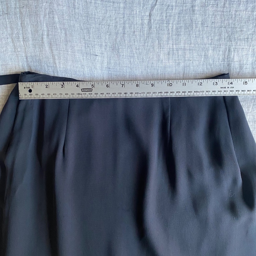 Banana Republic black silk crepe wrap maxi skirt Size 4 - Picture 12 of 15